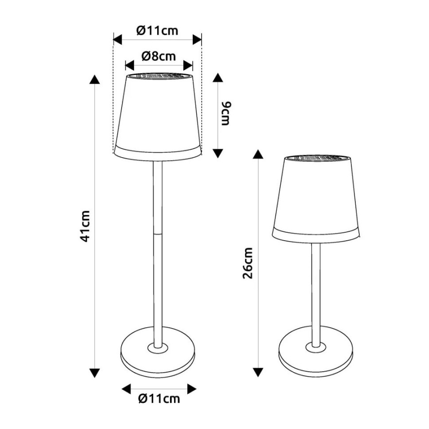 Globo - LED Соларна лампа LED/0,6W/3V 3000K IP44 матов хром