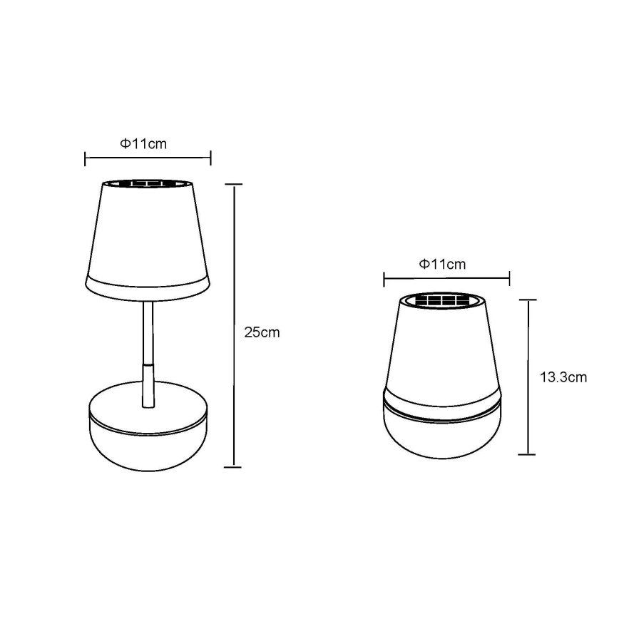 Globo - LED Соларна лампа 10xLED/0,06W/3V IP44 черен