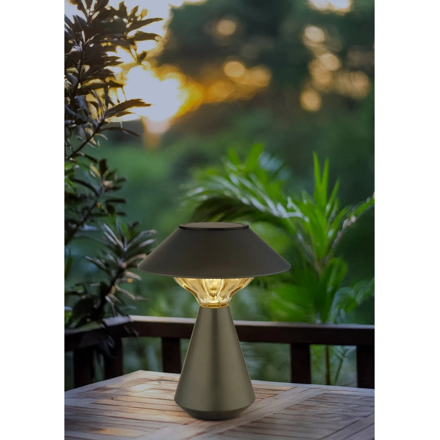 Globo - LED соларна лампа 10xLED/0,06W/1,2V IP44 600 mAh черна