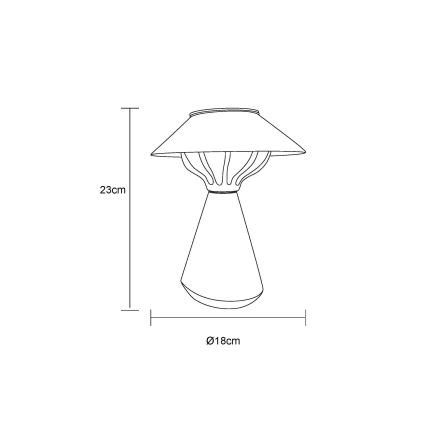 Globo - LED соларна лампа 10xLED/0,06W/1,2V IP44 600 mAh черна