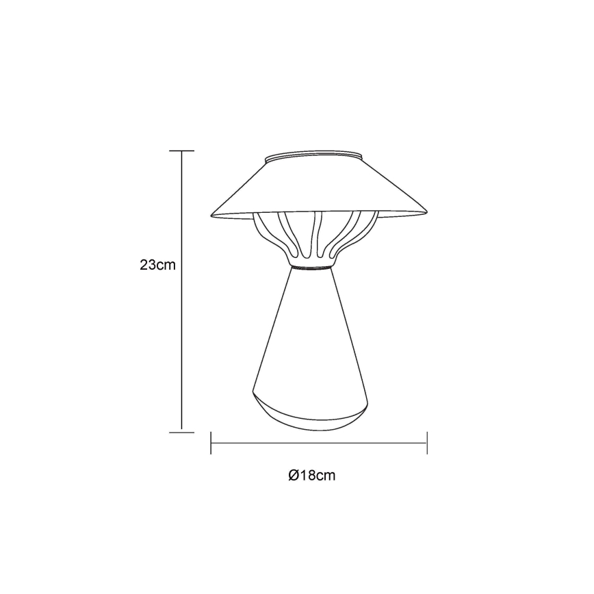 Globo - LED соларна лампа 10xLED/0,06W/1,2V IP44 600 mAh черна