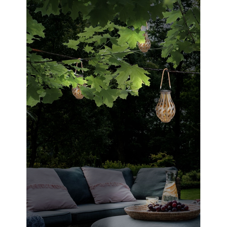 Globo - LED Соларна лампа LED/0,06W/3V IP44 бамбук