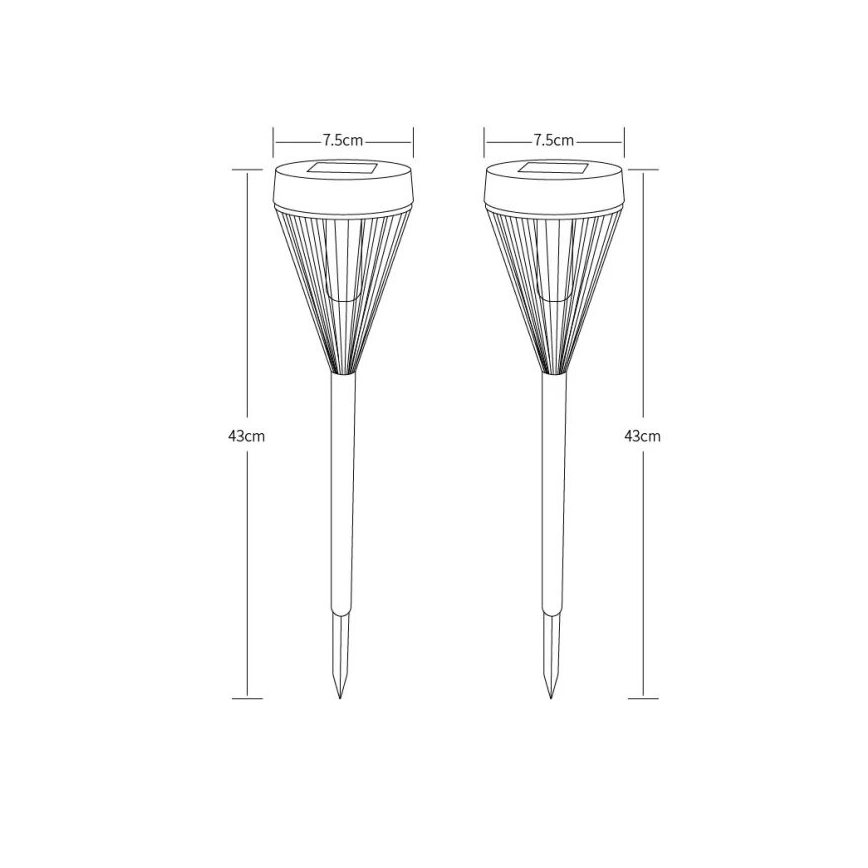 Globo - К-кт 2x LED Соларна лампа LED/0,1W/1,2V IP44