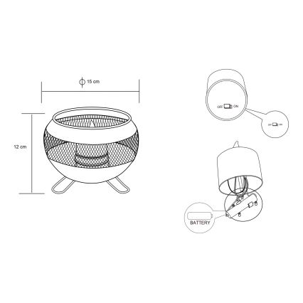 Globo - LED Соларна лампа LED/1,2V IP44