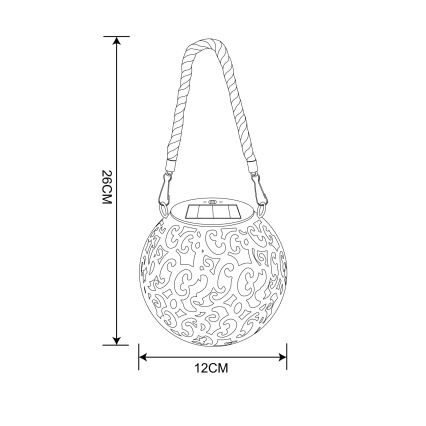 Globo - LED Соларна лампа LED/0,06W/3,2V IP44