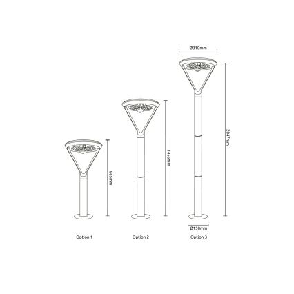 Globo - LED соларна лампа LED/18W/3,7V 8000 mAh IP54