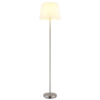 Globo - Подова лампа 1xE27/40W/230V бяла/матов хром