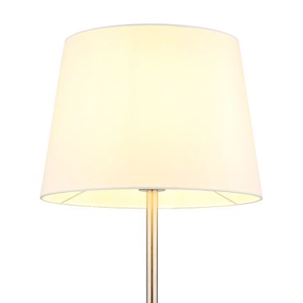 Globo - Подова лампа 1xE27/40W/230V бяла/матов хром