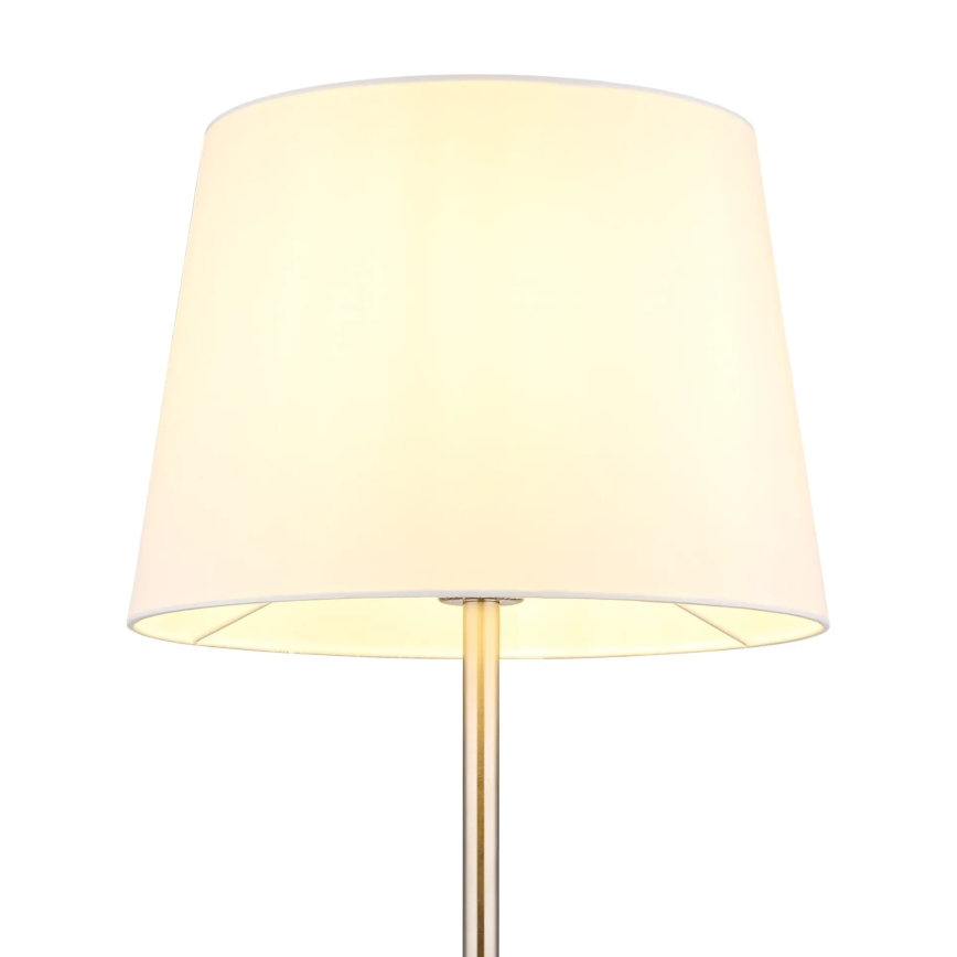 Globo - Подова лампа 1xE27/40W/230V бяла/матов хром