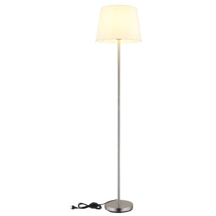 Globo - Подова лампа 1xE27/40W/230V бяла/матов хром