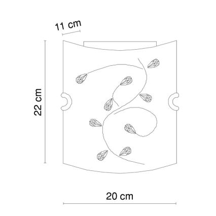 Globo - Стенна лампа 1xE27/60W/230V