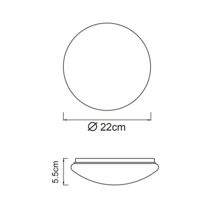 Globo - LED таванен плафон LED/8W/230V 4000K Ø 55 см