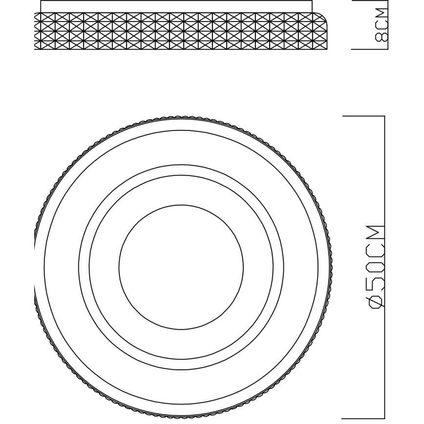 Globo - LED Димируем плафон LED/52W/230V 2700-6000K + дистанционно управление
