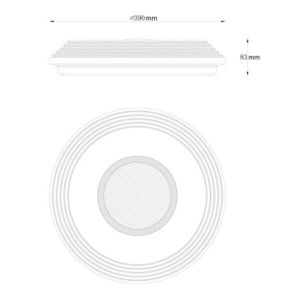 Globo - LED Димируем плафон LED/24W/230V 2700-6500K + дистанционно управление