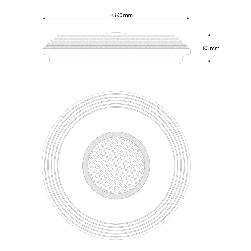 Globo - LED Димируем плафон LED/24W/230V 2700-6500K + дистанционно управление