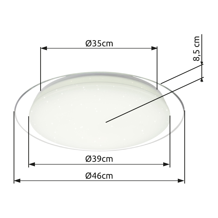 Globo - LED Димируем плафон LED/30W/230V 3000-6500K + дистанционно управление