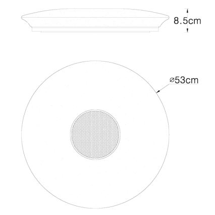 Globo - RGBW Димируем плафон LED/50W/230V + дистанционно управление
