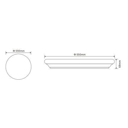 Globo - LED Плафон с дистанционно LED/60W/230V