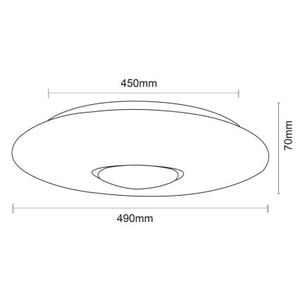 Globo - RGBW Димируем плафон LED/40W/230V 3000-6500K + дистанционно управление