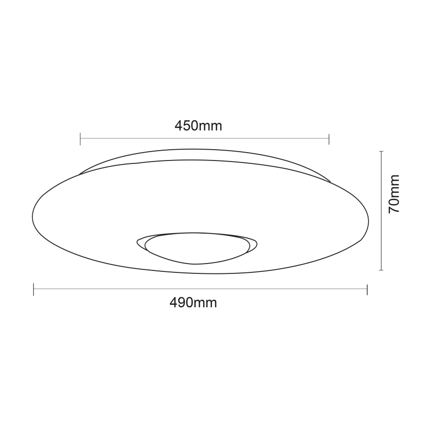 Globo - RGBW Димируем плафон LED/40W/230V 3000-6500K + дистанционно управление