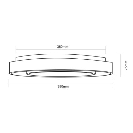 Globo - RGBW Димируем плафон LED/18W/230V 2700-6500K + дистанционно управление
