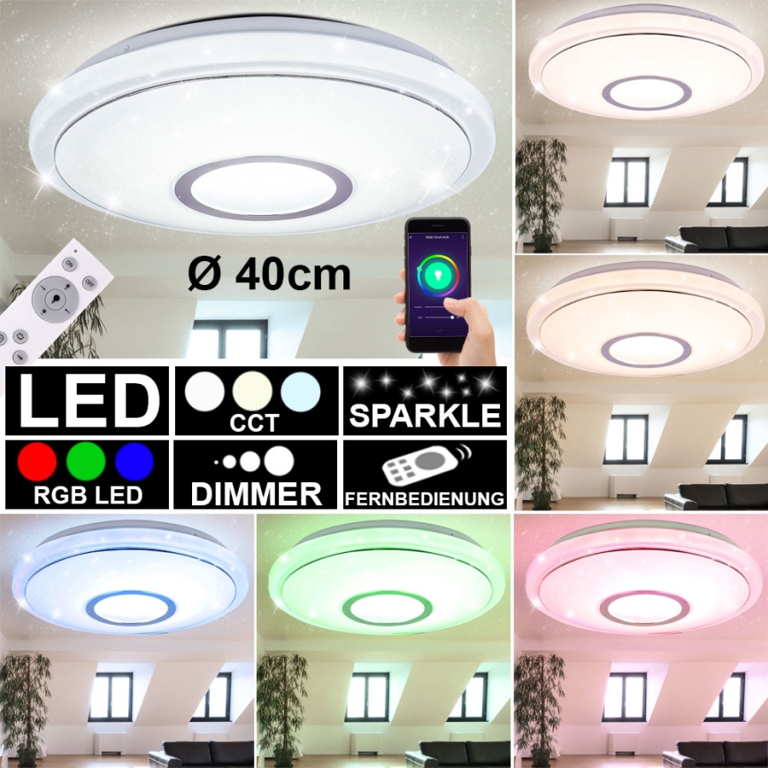 Globo - RGBW Димируем плафон LED/16W/230V 2700-6500K WiFi Tuya + дистанционно управление
