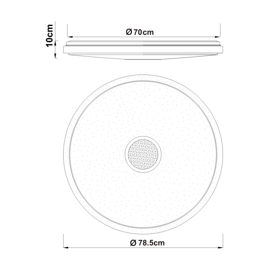 Globo - LED димируемо таванно осветително тяло LED/80W/230V 2700-6500K диаметър 78,5 см + дистанционно управление