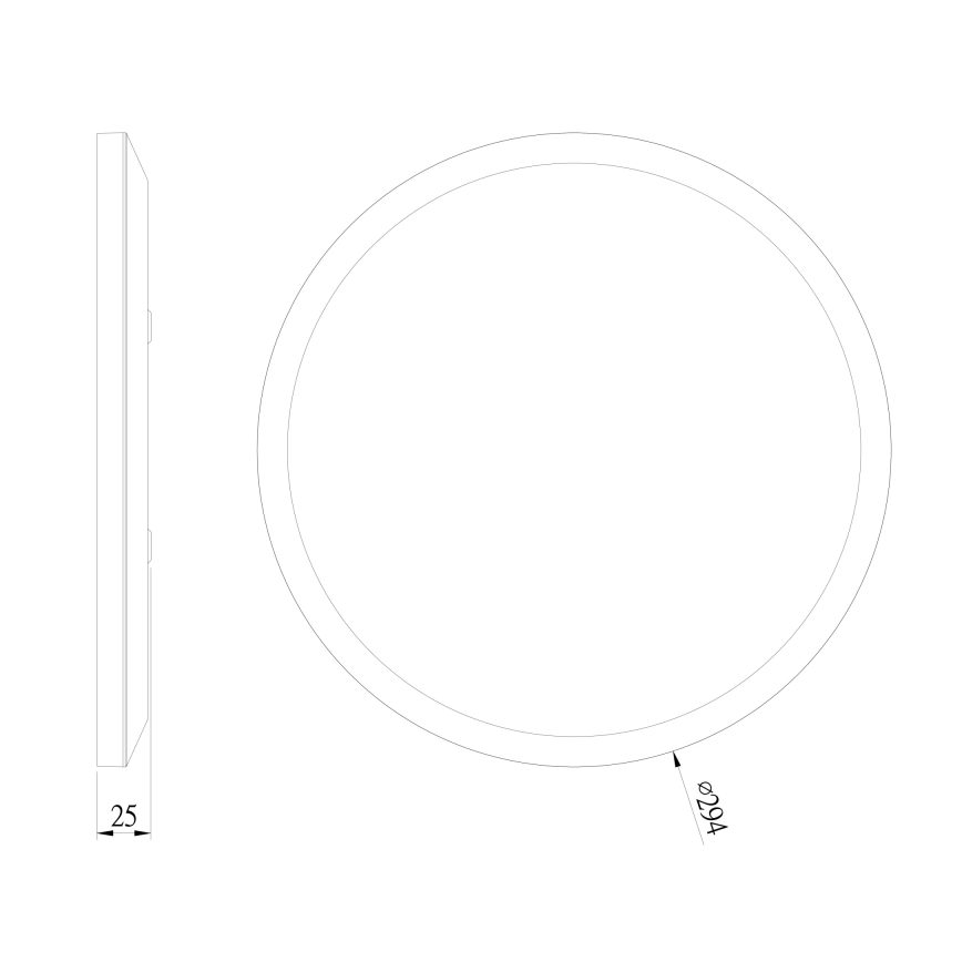 Globo - LED Димируем плафон за баня LED/18W/230V Ø 29,4 см IP44 черен