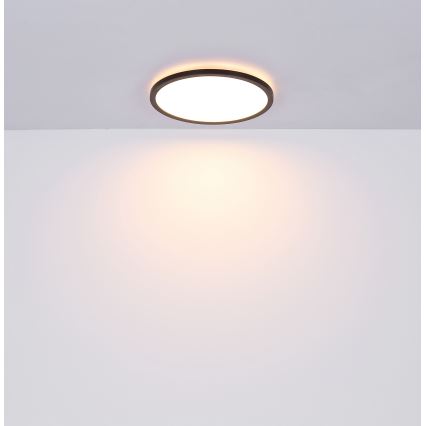 Globo - LED Димируем плафон за баня LED/24W/230V Ø 42 см IP44 черен