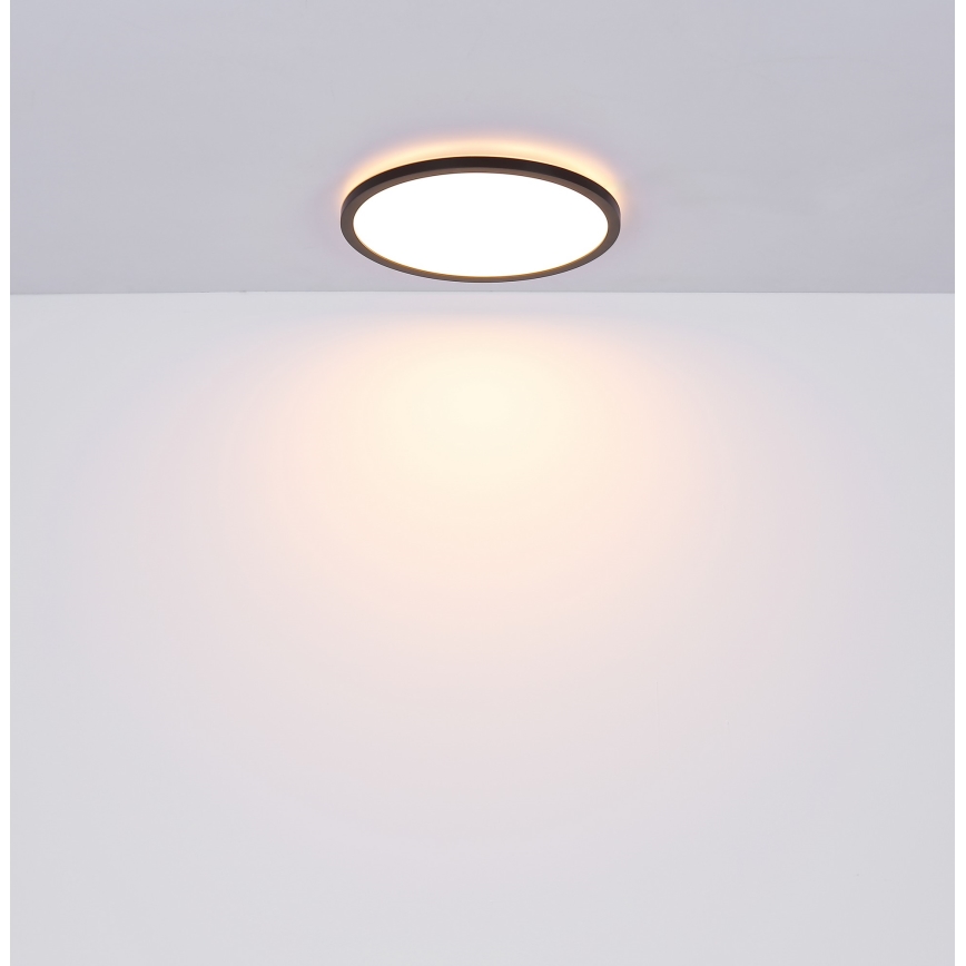 Globo - LED Димируем плафон за баня LED/24W/230V Ø 42 см IP44 черен