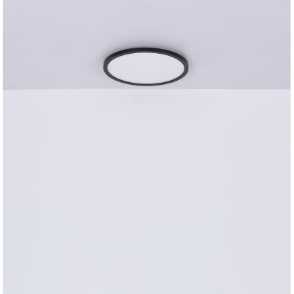Globo - LED Димируем плафон за баня LED/24W/230V Ø 42 см IP44 черен
