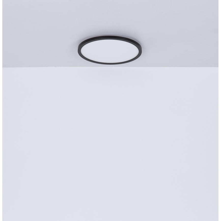 Globo - LED Димируем плафон за баня LED/24W/230V Ø 42 см IP44 черен