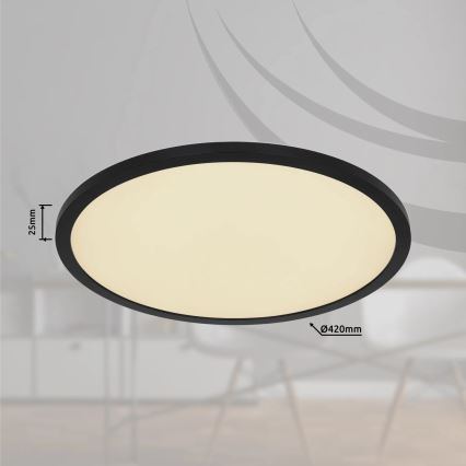 Globo - LED RGB Димируем плафон за баня LED/21W/230V 3000-6000K + дистанционно управление IP44 черен