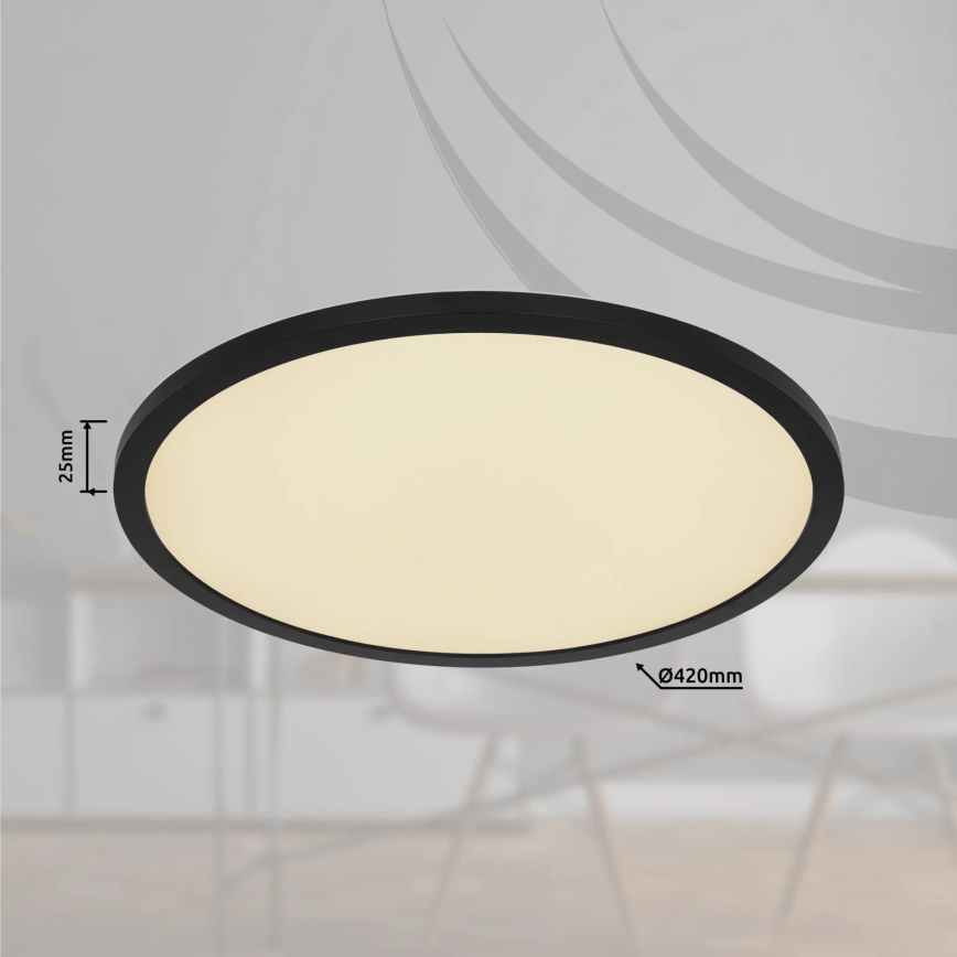 Globo - LED RGB Димируем плафон за баня LED/21W/230V 3000-6000K + дистанционно управление IP44 черен