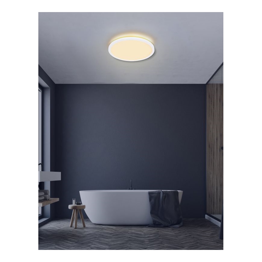 Globo - LED Димируем плафон за баня LED/24W/230V Ø 42 см IP44 бял