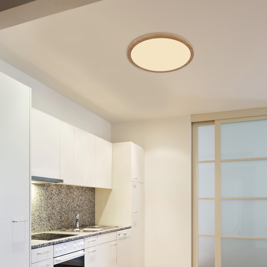 Globo - LED Димируем плафон за баня LED/24W/230V Ø 42 см IP44 кафяв