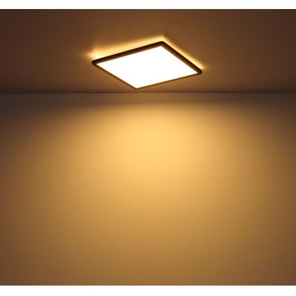 Globo - LED Димируем плафон за баня LED/18W/230V 29,4x29,4 см IP44 черен
