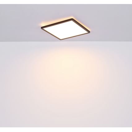 Globo - LED Димируем плафон за баня LED/18W/230V 29,4x29,4 см IP44 черен