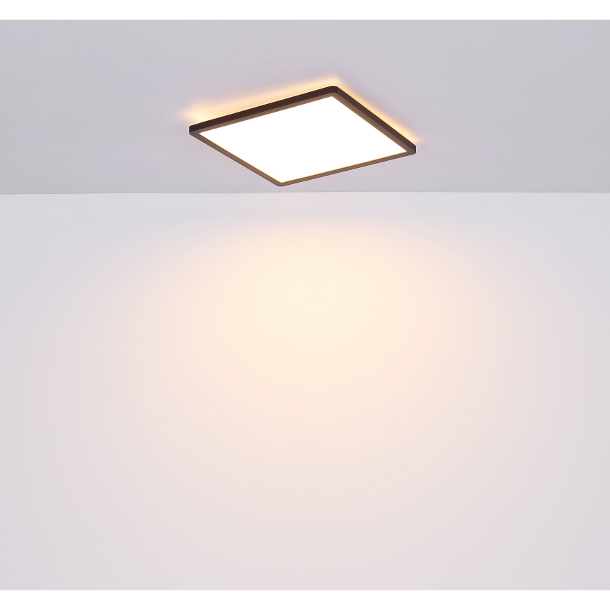Globo - LED Димируем плафон за баня LED/18W/230V 29,4x29,4 см IP44 черен