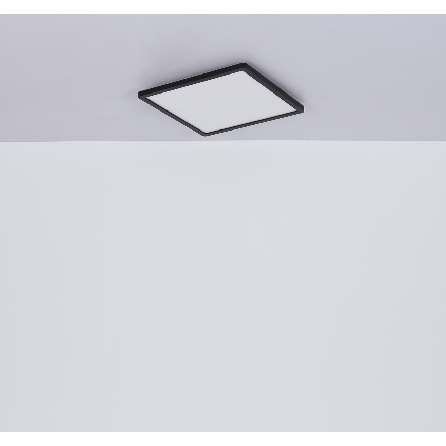 Globo - LED Димируем плафон за баня LED/18W/230V 29,4x29,4 см IP44 черен