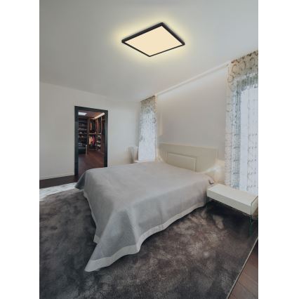 Globo - LED Димируем плафон за баня LED/18W/230V 29,4x29,4 см IP44 черен