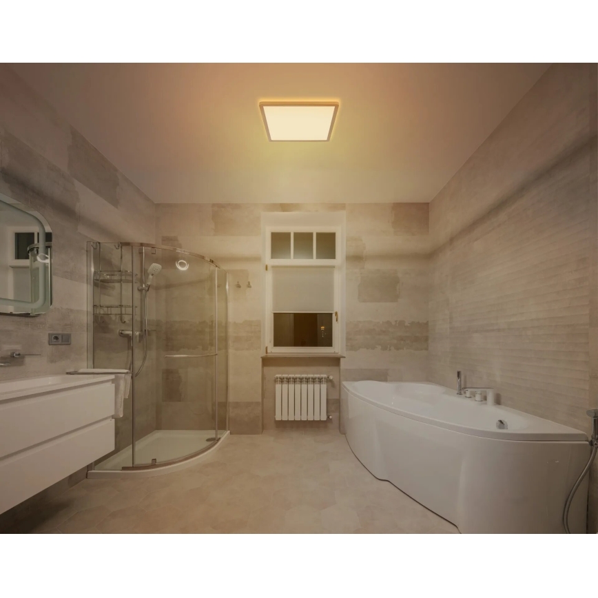 Globo - LED Димируем плафон за баня LED/18W/230V 3000K IP44 29,4x29,4 см месинг