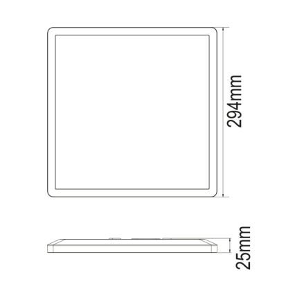 Globo - LED Димируем плафон за баня LED/18W/230V 29,4x29,4 см IP44 бял