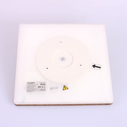 Globo - LED Димируем плафон за баня LED/18W/230V 29,4x29,4 см IP44 кафяв
