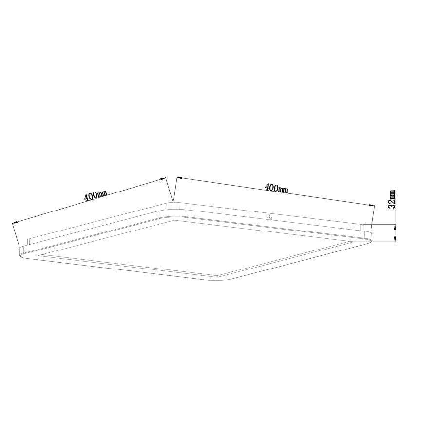 Globo - LED Димируем плафон за баня LED/24W/230V 42x42 cm IP44 черен