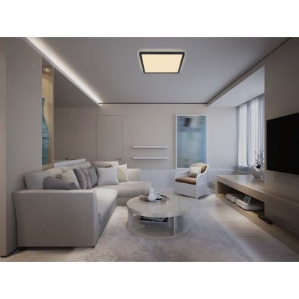 Globo - LED Димируем плафон за баня LED/24W/230V 42x42 cm IP44 черен