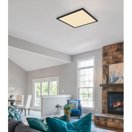 Globo - LED Димируем плафон за баня LED/24W/230V 42x42 cm IP44 черен