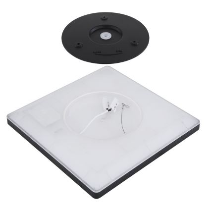 Globo - LED Димируем плафон за баня LED/24W/230V 42x42 cm IP44 черен