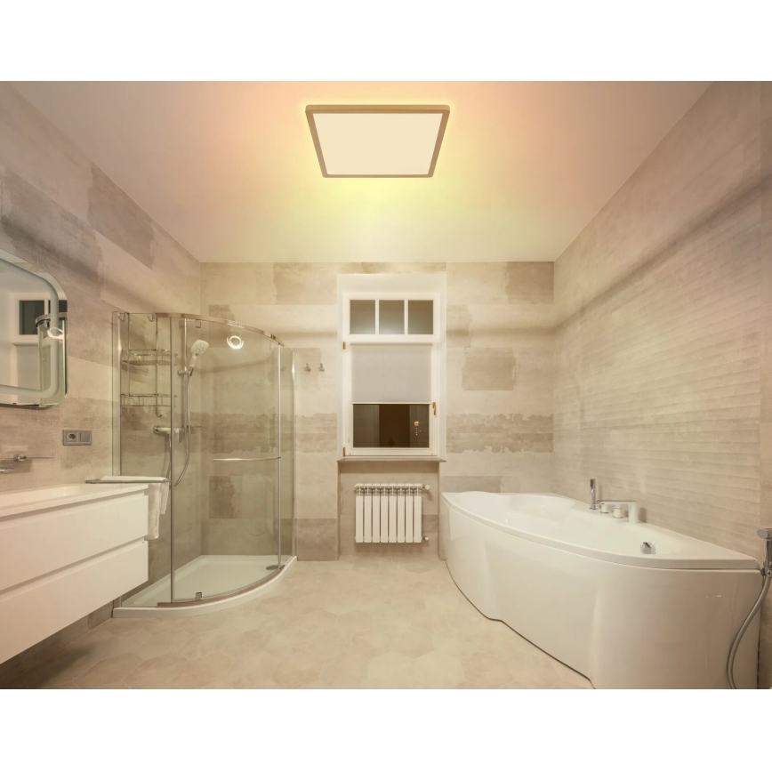 Globo - LED Димируем плафон за баня LED/24W/230V 3000K IP44 42x42 см месинг