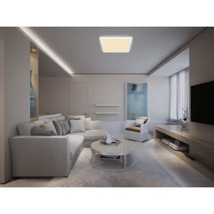 Globo - LED Димируем плафон за баня LED/24W/230V 42x42 cm IP44 бял